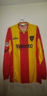 LECCE OFFICIAL VINTAGE FOOTBALL MATCH WORN SHIRT JERSEY ASICS BOVO