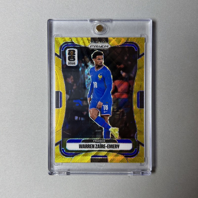 Panini Prizm FIFA World Cup 2026 Warren Zaïre-Emery France /10 Gold Wave Prizm