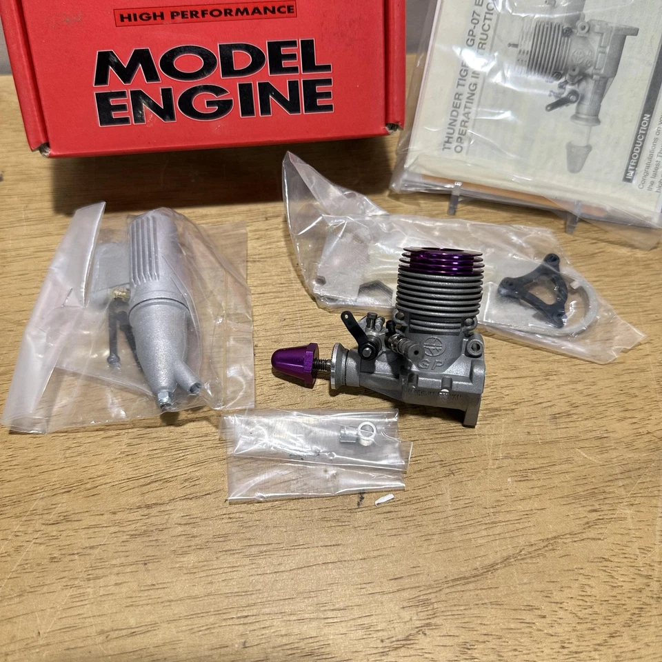 Thunder Tiger GP-07 Model Engine RC Airplane Nitro Motor New in Box w/ Instructi - Image 3 of 4