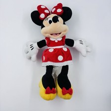 Juguete de peluche rojo Disney Minnie Mouse 18” auténtico muñeco suave de los parques de Disney