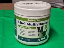 ZOAPETAL 8 in 1 Dog Multivitamin Chews 120ct Chicken New Sealed 11/27 exp.