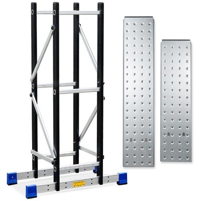 Scaffolding Platform, Work with 7 in 1 Multi-Purpose 19.6Ft Folding Ladder, Supp