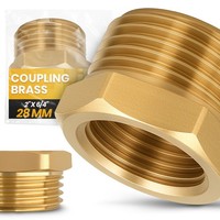 Messing Kupplung Fitting 2X6/4 Agxig Muffe ReduzierstüCk Wasser Gewindefitting