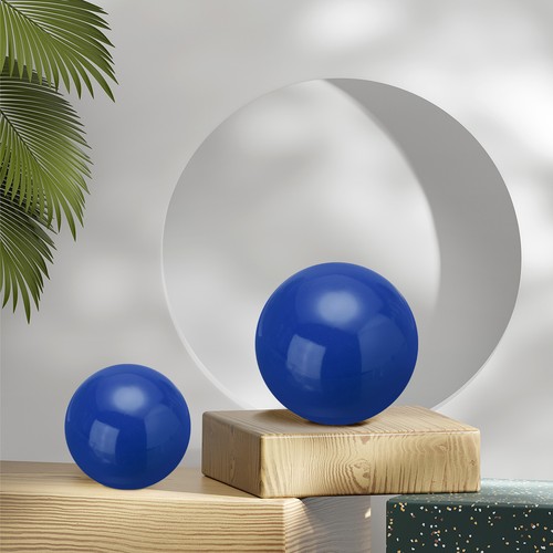 Gazing Ball 2.5 Inch 63mm Reflective Sphere Polished Dark Blue - Imagen 3 de 7