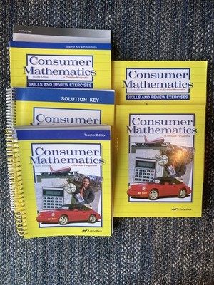 ABeka Consumer Mathematics 2nd Ed. Set,  Teacher + Student Keys, 6 books