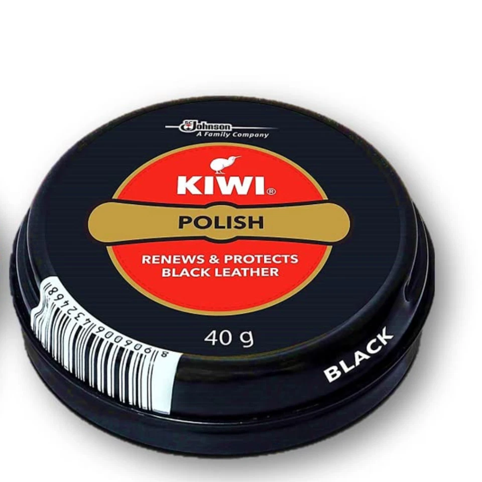 Kiwi Polish- Renews Protects Black Leather 40g & Free Shoe Shine Brush -10 pack - Image 2 of 3