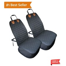 Full Wrap Protection, Non-Slip Dog Car Seat Covers - 2PC Set for Front Seats