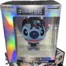Kidrobot Bhunny 2024 Singer Elvis Stitch 4" Flocked Vinyl Figure Disney XXIII-24