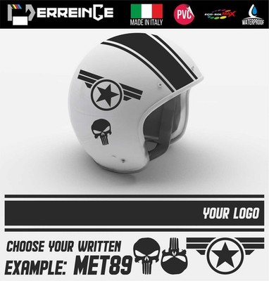 KIT AUFKLEBER CASCO STRICE STICKER DECAL SCOOTER MOTO HELMET SKULL STELLA PVC