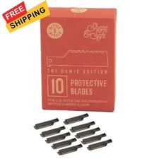 10 Better Barber Homie Edition Razor Blades - Men's Safety for... 