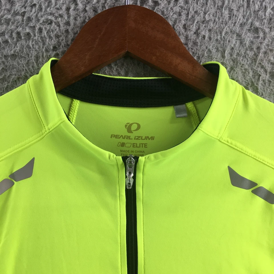 Camiseta deportiva de ciclismo Pearl Izumi Quest para mujer XL verde neón manga corta cremallera completa Foto 3 de 4