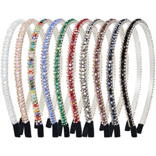 10 Pack Crystal Rhinestone Headband, Glitter Sparkly Fancy Jeweled Headbands for
