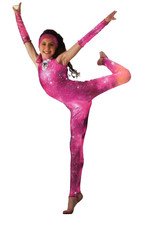 Child Medium Stirrup Unitard Dance Costume True Colors