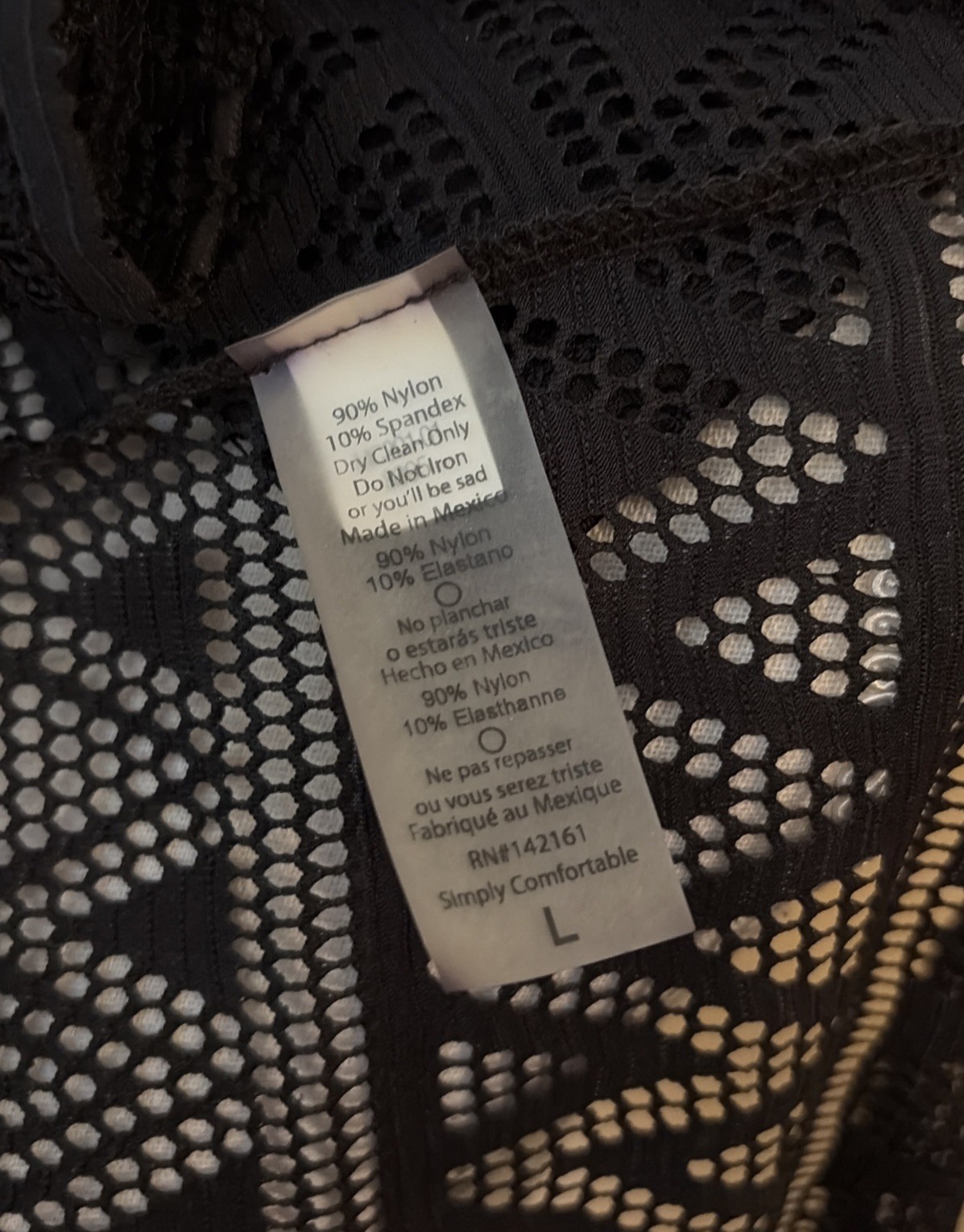 Lularoe Large Solid Black Crochet Long Duster Car… - image 5