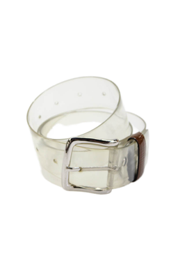Toga Toga Archives Womens Medium Width Clear Plastic Buckle Belt
