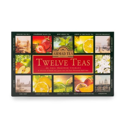 Variety Gift Box, 60 Foil Enveloped Teabags, Twelve Teas, 1 Count