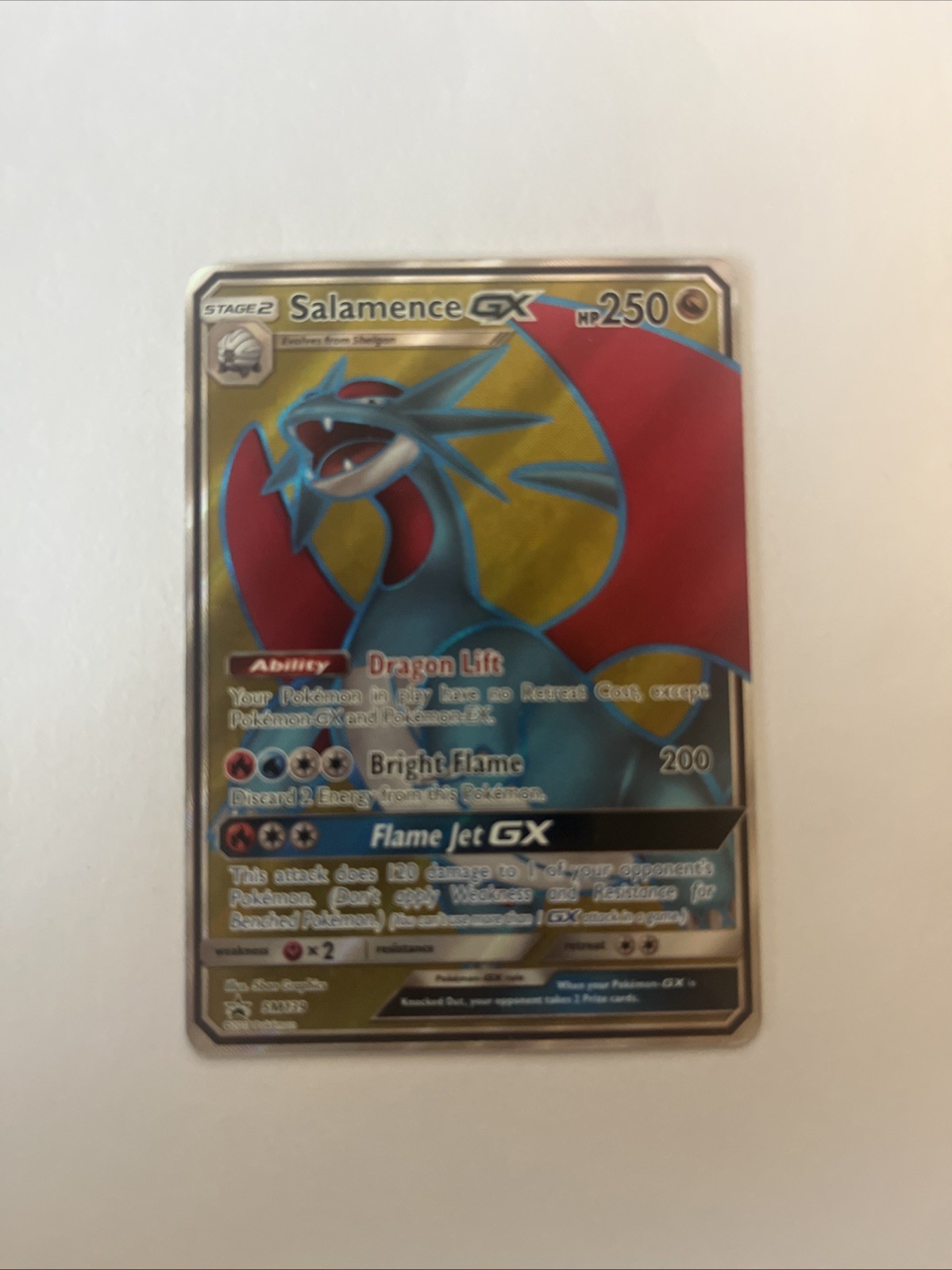 Pokemon Salamence GX SM139 Full Art Holo Black Star Promo