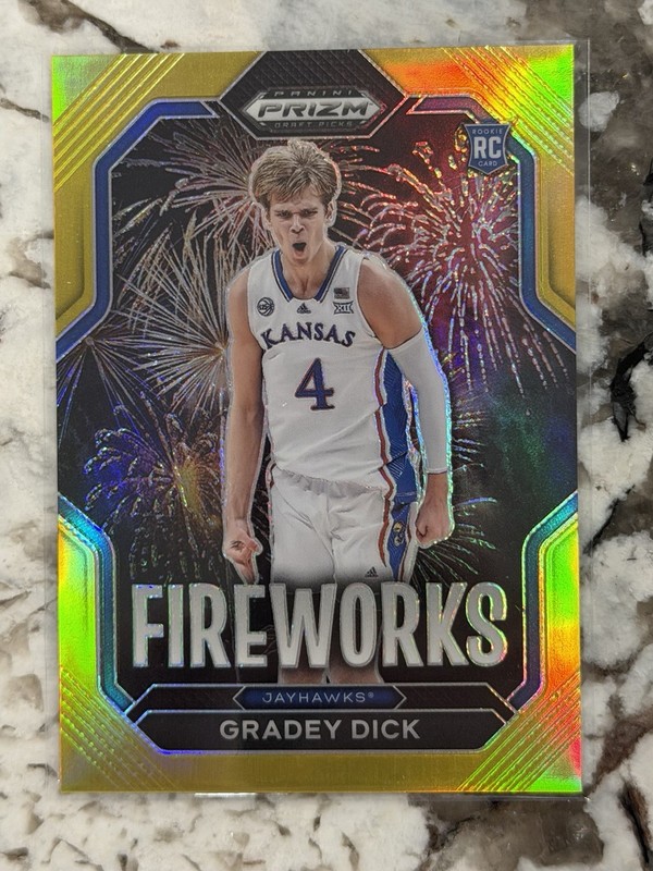 2023 Panini Prizm Draft Picks #7 Gradey Dick Gold Fireworks /10  *READ*