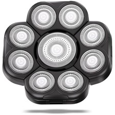 Head Shaver Replacement Heads Magnetic 7 Blades Razor Replacement Blades Comp...