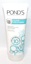 PONDS CLEAR SOLUTIONS Facial Foam Deep Cleanser 3.5oz Fights 10 Oil Problems NEW