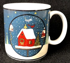 Sakura Mug HOME FOR THE HOLIDAYS Birdhouse Peace Warren Kimble