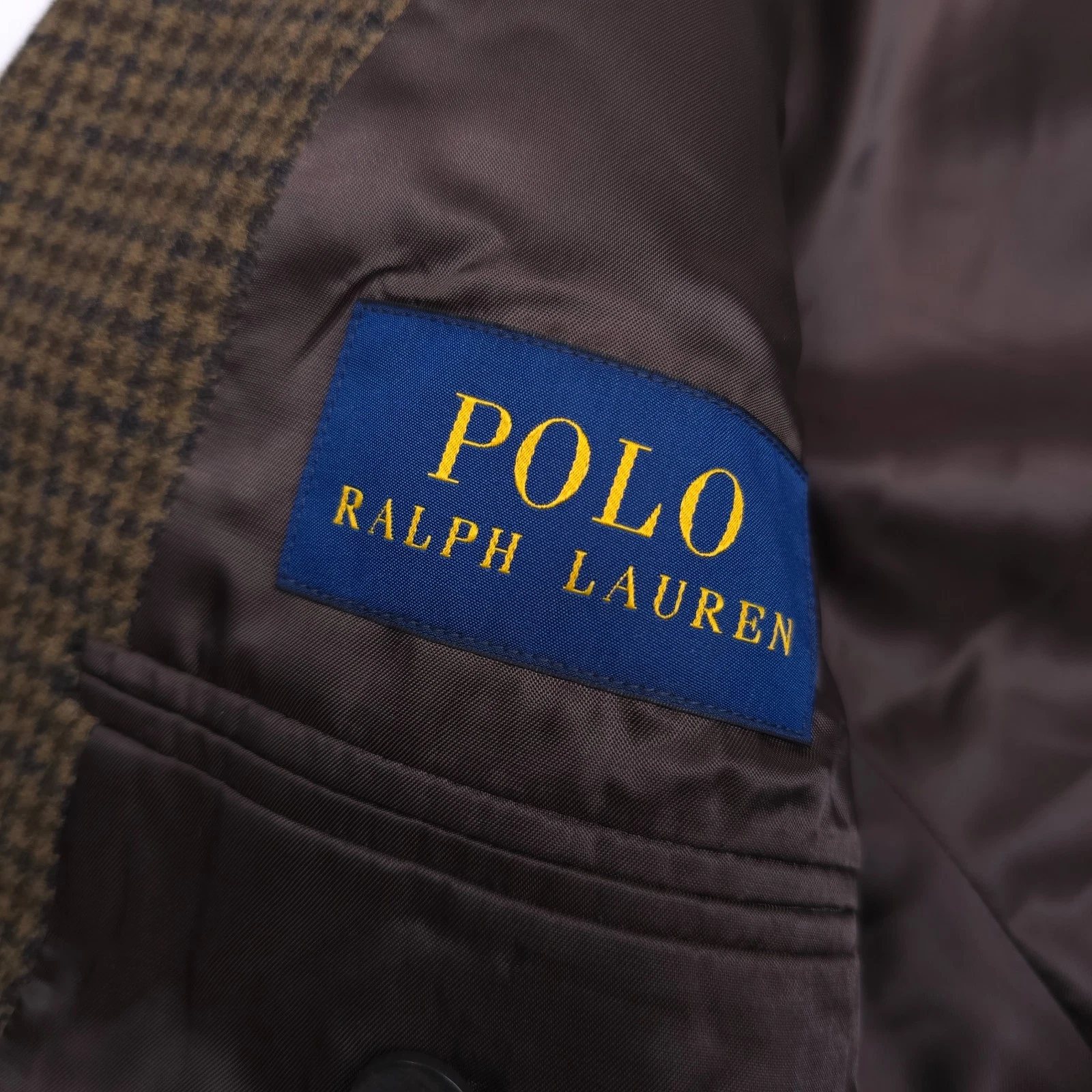 Polo Ralph Lauren Houndstooth Wool Sport Coat Mens 40S Short Modern Dark Green image 10