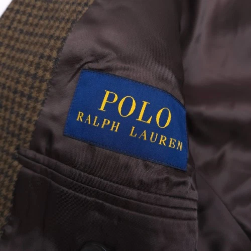 Polo Ralph Lauren Houndstooth Wool Sport Coat Mens 40S Short Modern Dark Green image 10