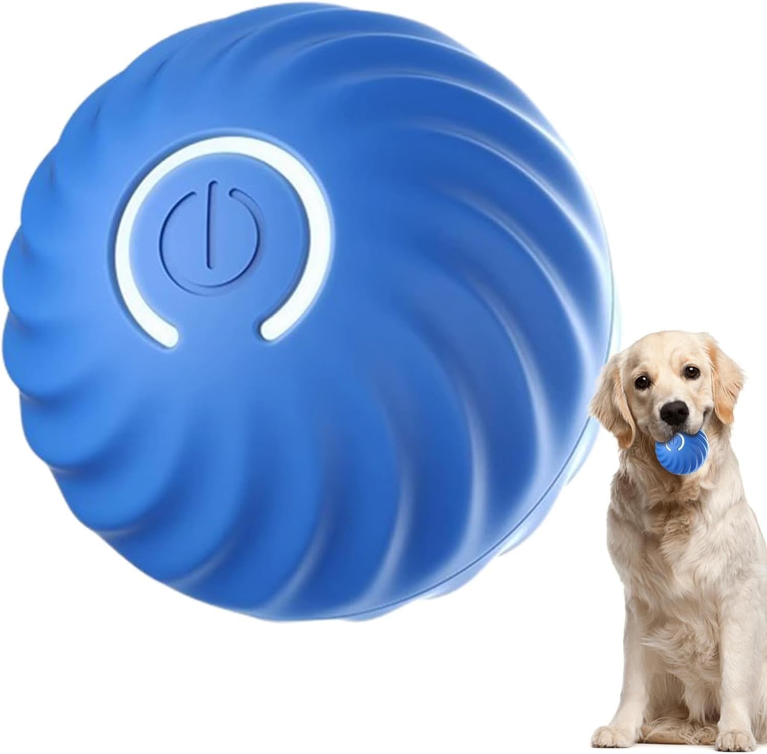 Rechargeable USB Dog Toy Balls with LED Flash Lights - Interactive Rolling Ball