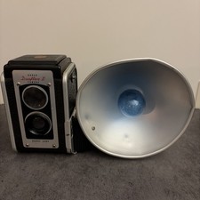 Vintage Kodak Duaflex II Camera with Flash Holder Untested Good Condition