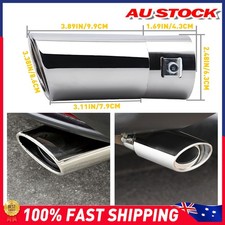 For Toyota RAV4 Car Rear Exhaust Pipe Tip Tail Muffler Stainless Steel Chrome AU