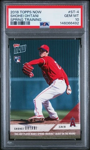 2018 Topps Now Shohei Ohtani #ST-4 RC PSA 10 Gem Mint Rc Rookie Card PITCH DEBUT