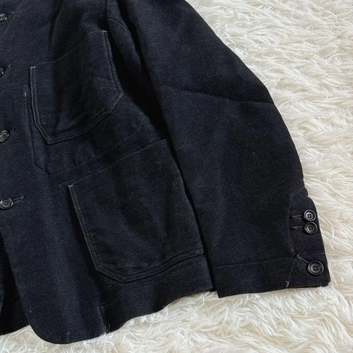 45R 45rpm Mole 908ALL Coverall Jacket Black Cotton Stand Collar Size 2 M Japan image 4