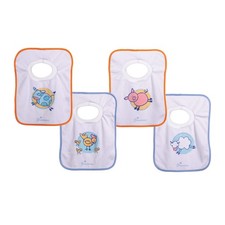 Dreambaby Terry Cloth Baby Bibs Pack of 4 Extra Large Absorbent Cotton Bibs