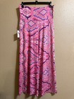 NWT WHITE MARK WIDE LEG PALAZZO PANTS SZ XL PINK PRINT STRETCH PULL ON — photo 1