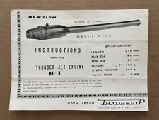 Vintage H-1 THUNDER JET ENGINE Brochure Thuder-Boy H Models Tradeship Japan Cali