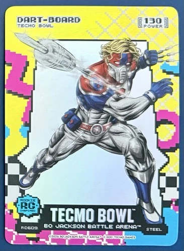 2025 Battle Arena Dart-Board Jaxson Dart 80's 8-bit Rad Battlefoil RC #RD609