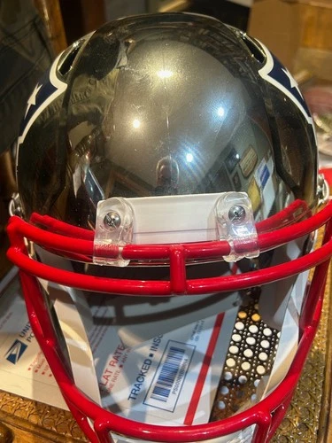 Tom Brady New England Patriots Signed Full Size CHROME replica Helmet Authentic