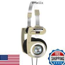 Koss Porta Pro LE On-Ear Headphones w/ Mic, Volume, Remote, Case - Rhythm Beige