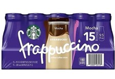 Starbucks Mocha Frappuccino Coffee Drink - 9.5oz, 15 Count Glass Bottles