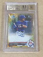 2017 BOWMAN CHROME PROSPECT AUTO GOLD SHIMMER #CPA-LT LEODY TAVERAS BGS 9.5 D/50
