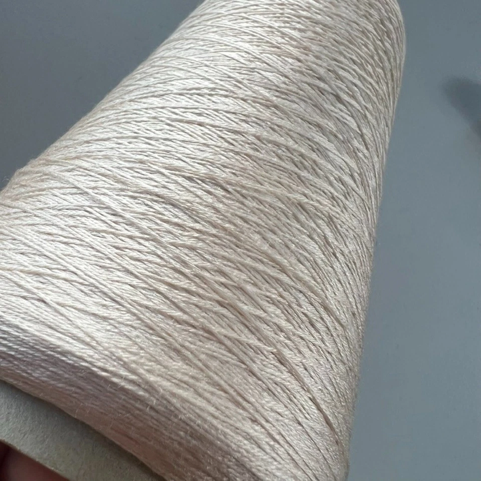 150g ColourMart Cone 3/80 NM 100% Silk Thread Color Pale Camomille - Image 2 of 4