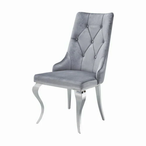 Esszimmerstühle in Silber