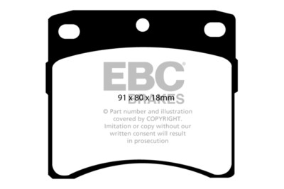EBC Ultimax Front Brake Pads for VW Transporter T4 2.5 (15'' Wheels) (90 > 95)