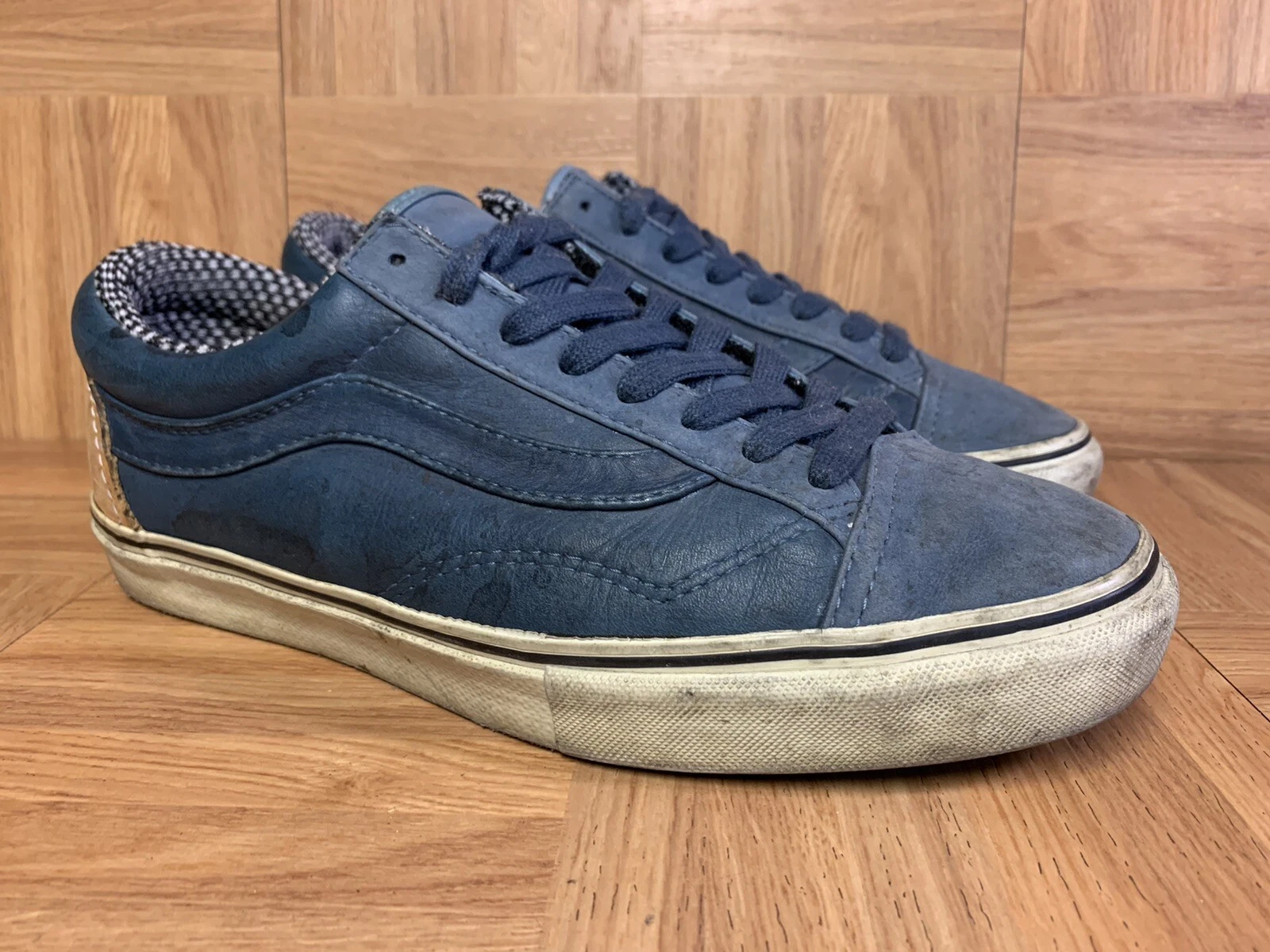 RARE ? VANS x Supreme Old Skool bleu Lthr taille 9 chaussures de skateboard baskets pour hommes