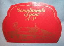 1950s A&P Super Market Store Gold Eye Sewing NEEDLE SET Advertising West Germany