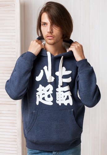 Japanese Hoodie Shichiten Japan Calligraphy Jumper Thumbhole Hoody Kanji Men - 第 4/10 張圖片