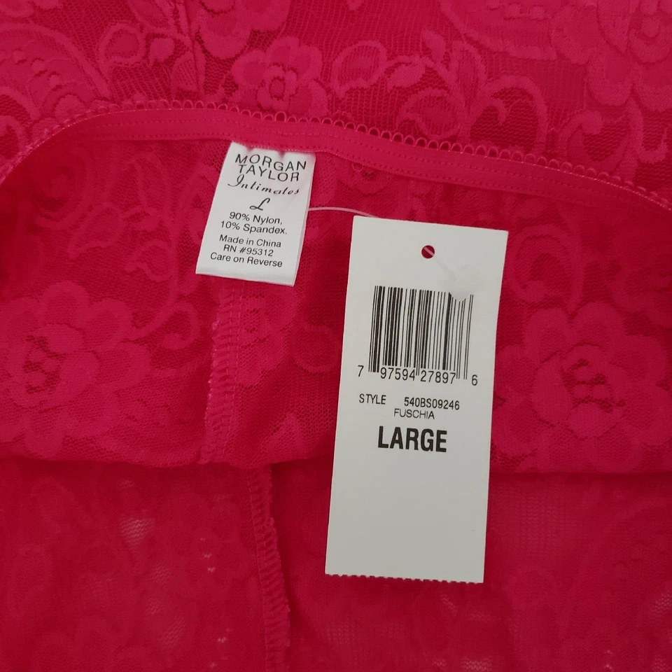 Morgan Taylor Intimates Bragas de Encaje Boyshorts Rosa Fucsia Talla L Nuevas con Etiquetas Foto 4 de 4