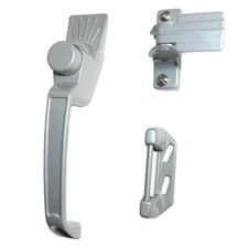 Silver Aluminum Screen Door Handle Set Latches