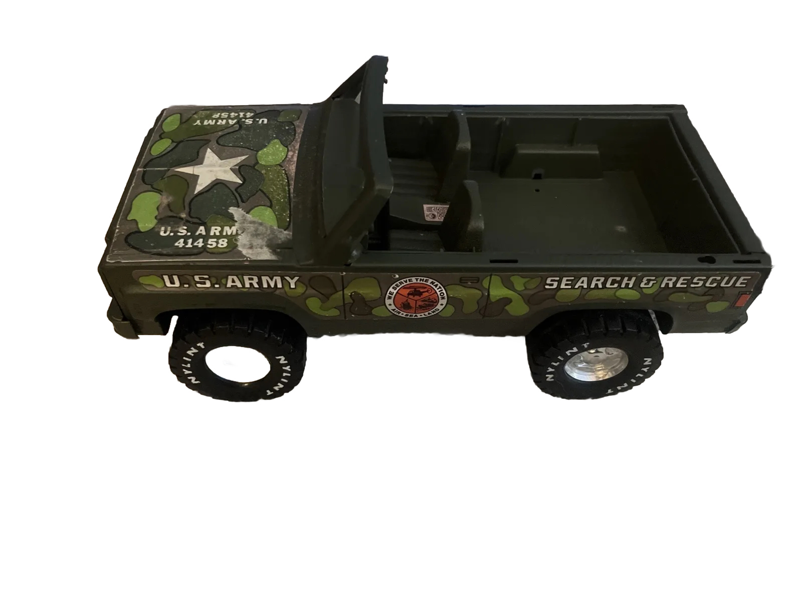 Nylint Corp Vintage Search & Rescue US Army Jeep/truck Military Vehicle