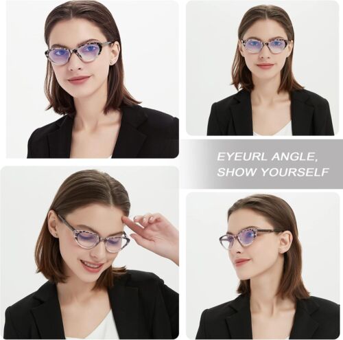 Cat Eye Lesebrille für Damen 2 Paar Blaulicht blockierende Lesebrille (2,5x) - Bild 3 von 4